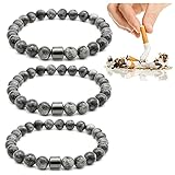 TYJH 3 Pcs Smoking Cessation Bracelet, Anti Anxiety Bracelet for Men, Magnetic Cessation Bracelet Relief Weary, Healing Power Bracelet, Couple Bracelet (3 Pcs)