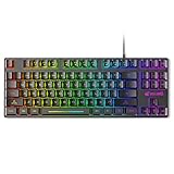 Guangcailun Verdrahtete Hintergrundbeleuchtung Tastatur Universal Gamer 87-Key-Computer Mechanische Tastaturen Ergonomische Laptop-Geburtstagselektronik, Schw