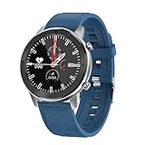 XQPK Armbanduhr Herren Damen Smartwatch Armband Fitness Aktivitätstracker Tragbares Gerät Wasserdicht Geeignet Smartwatch(B)