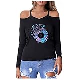 HHOP Damen Hemd braun Oberteil Damen Trachtenbluse Schulterfreies top Damen Pullover Lange Oberteile für Leggings langes Hemd Damen herbstoutfits Damen Bluse Spitze D