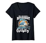 Damen I Do Have A Retirement Plan - Kreuzfahrtschiff Cruising Cruiser T-Shirt mit V