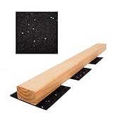 My Plast Terrassen-Pads – wasserbeständige Gummimatten für Terrassen-Holz, belastbare Bautenschutzmatte, 90 x 90 x 3mm, 100 Stück