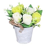 frenma Künstliche Topfpflanzen, Simulationsblumen Seidenblume für Geburtstage Hochzeiten Festivals für Familien Büros Geschäfte(hellgrün)