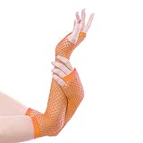 Lalaluka Unisex Punk Handschuhe Mittellange Handschuhe aus Netzstoff Fingerlose Lange Handschuhe Party Abschlussball Punk Halbfing