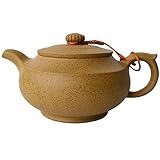 Teekanne, 325 ml, chinesische Yixing-Töpfe, gelber Ton, echter Zisha, handgefertigtes Teesieb für losen T