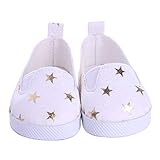 Puppenschuhe 1 Paar Mini Star Print Puppen Dekor Schuhe Tanzschuhe für Mädchen Kinder Party Geburtstagsgeschenk