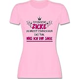 Frauen Geschenk Damen - Ich Bin Keine Zicke - XL - Rosa - mimimi rosa - L191 - Tailliertes Tshirt für Damen und Frauen T-S