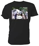 Cute Panda T Shirt, schwarz - Größe: 7-8 J