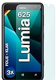 moex [3 Stück] Schutzfolie kompatibel mit Nokia Lumia 625 Displayfolie Hüllen-Freundlich, 0.2 mm dünne Displayschutzfolie, Bildschirm Schutz extra Kratzfest - HD U