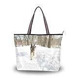 My Daily Damen Schultertasche Deutscher Schäferhund Handtasche, Mehrere (multi), Larg