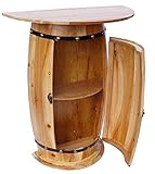 DanDiBo Wandtisch Tisch Weinfass 0373 Schrank Weinregal Fass aus Holz 73 cm Beistelltisch Konsole Wandkonsole B