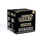 Cultimo Coco Bio Shishakohle 1KG | 100% Natur Kokoskohle | Organic Bio | ohne chemische Zusätze | Shisha Kohle BBQ | 26mm Cub