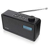 DAB/DAB Plus/UKW Radio Mini Tragbares Digitalradio mit Akku und USB Aufladung für 4 Stunden Wiedergabe, Netz und Batteriebetrieb