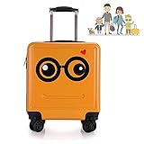 QIXIAOCYB Nette Kinder Gepäck wasserdichte staubdichte Kratzfeste Handgepäckwagen Trolley Case Eingebaute 3-stellige Kombinationsschloss Perfekt for Schule&Übernachtung A (Color : M)