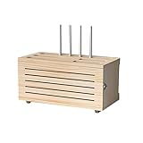 DHRH Schwebendes Regal Holz Wireless Router WiFi Aufbewahrungsbox Regal Wandmontierte Set-Top-Box Steckdosenleiste Lichtaufbewahrung und Finishing Wire Box Desktop