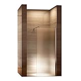 i-flair Satinierte Walk In Dusche, 10mm STARK, Duschabtrennung aus ESG Sicherheitsglas mit NANObeschichtung - Alle Größen #840 (120cm x 200cm)