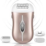 Epilierer für Frauen, ElectriBrite schnurlose wiederaufladbare Epilation für Frauen, einschließlich Damen-Elektroraserkopf, Trimmerkopf und Trimmerkappe, Beine,