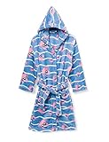 Playshoes Unisex Kinder Krebs Bademantel, Blau/Pink, 146/152