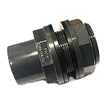 Adrenalin-Fishing PVC-U Tankdurchführung DN40 Tankverschraubung Klemmverschraubung 40mm mit 2 X Klebemuffen inkl. 2 X Dichtung &