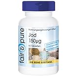 Jod Tabletten 150mcg aus Kaliumjodid - 100% des Tagesbedarfs - vegan - ohne Magnesiumstearat - 60 Tab