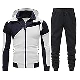 Asija Herren Trainingsanzug Jogginganzug für Männer Langarm Sportanzug Freizeitanzug Set Jogginghose Sweatshirt Hoodie Hose für Gym Fitness Sportbekleidung Trainingsjacke Sportjacke Track