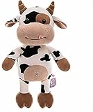 LAARNT 30cm Süße Kuh Plüsch Kissen Süße Stoffpuppe Süße Plüschtier Süße Puppe Kinder Tier Cartoon Spielzeuge Kinderspielzeug S