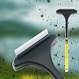 ZXZCHGN 2 in 1 Fensterreiniger Pinsel Glasreinigungsschaber, Glasreinigungswerkzeug, doppelseitige nasse & trockene zweizweck-Auto-Wischer, für Home-Auto, Mehrzweck-Magnetreinigungs-Rak