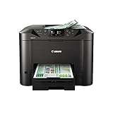 Canon MAXIFY MB5450 Farbtintenstrahl - Multifunktionsdrucker (DIN A4, 4-in-1 Scanner, Kopierer, Fax, Farbdisplay, 600 x 1200 dpi, WLAN, USB, Duplexdruck, Cloud Link) schw