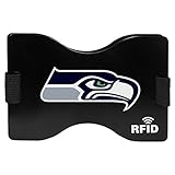 NFL Seattle Seahawks Unisex Siskiyou SportsRFID Geldbörse, Schwarz, One S