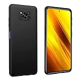 Eiselen Hülle Kompatibel mit Xiaomi Poco X3 NFC/Poco X3 Pro, Kratzfest Handyhülle Xiaomi Poco X3 NFC/Poco X3 Pro, Weich Silikon Bumper Anti-Kratzer Stoßfest Cover Schutzhülle, Case - Schw