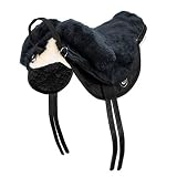 Werner Christ Fellsattel Premium Plus Hochwertiger baumloser Lammfellsattel in Handarbeit gefertigt, Bare-Back-pad, Pferde-Sattel aus echtem Lammfell in anthrazit, Gr. Pony