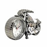 HGVVNM Wecker Motorradmodell Wecker Zuhause Schlafzimmer Büro Tischdekoration Altmodische Digitale Uhr in Autoform O