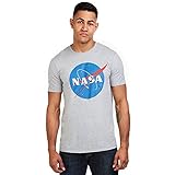 Nasa Herren Circle Logo T-Shirt, Grau (Sports Grey SPO), XX-Larg