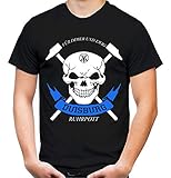 Duisburg Zeche Männer und Herren T-Shirt | Fussball Ultras Ruhrpott Fan (XL, Schwarz)