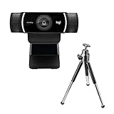 Logitech C922 PRO Webcam mit Stativ, Full-HD 1080p, 78° Sichtfeld, Autofokus, Belichtungskorrektur, H.264-Kompression, USB-Anschluss, Für Streaming via OBS, Xsplit, etc., PC/Mac/ChromeOS/