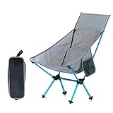 Tragbare Camping-Hochlehnstühle, Mit Kopfstütze, Leichter Faltbarer Rucksack-Stuhl Mit Tragetasche Und Seitentasche Für Outdoor-Camp-Picknick-S
