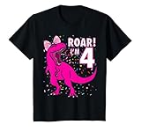 Kinder Roar I 'm 4 (vier Jahre alter Dinosaurier Geburtstag) 4. Dino-Thema T-S