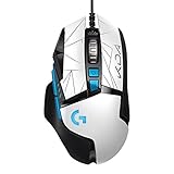 Logitech G502 HERO K/DA High Performance Gaming-Maus mit Kabel, HERO 25K-Sensor, 16,8M Farben LIGHTSYNC RGB, 11 programmierbare Tasten, Offizielles League of Legends Gaming-Zubehör - Weiß