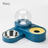 LUBINGT Futternapf Neue Bubble Pet Bowns Essen Automatische Feeder Brunnen Wasser Trinken Für Katze Hund Kätzchen Fütterung Container Pet Supplies (Color : A-Navy)