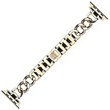 Kompatibel mit Armband Apple Watch 6 40mm Metall, Damen Frauen Klassisches Schmuck Uhrenarmband Strap Edelstahl Ersatzband Sport Wrist Strap Kompatibel mit Apple Watch Serie 6 SE 5 4 3 2 1 38mm/40