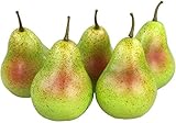 GMMH Deko künstliches Obst Dekoration (Birnen bunt, 5 Stück leichten Qualität)