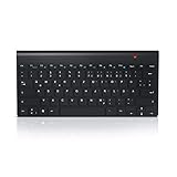 CSL-Computer Kabellose Funk Tastatur Wireless Keyboard - 2,4G Lightweight Slim Design - Multimedia Keys - QWERTZ Layout Deutsch - schw