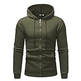 ZYSK Herren Sweatjacke Sweatshirt Kapuzenpullover Zip Hoodie Premium Basic Einfarbig Baumw