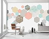 Wandbild Tapete 3D Modern Minimalist Gesprenkelte Geometrie Hexagonal Wohnzimmer TV Hintergrund Papier Tapi Tapete Wanddekoration fototapete 3d Tapete effekt Vlies wandbild Schlafzimmer-300cm×210