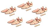 Langer & Messmer 5 Paar Schuhspanner aus Zedernholz (für Herren und Damen) inkl. Reiseschuhlöffel aus Zedernholz, Größe 34 bis 50, das Original!, 44/45