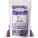 12 Lavendelsäckchen mit französichem Lavendel I Mottenschutz für Kleiderschrank I Lavendel Duftsäckchen Kleiderschrank by KLUIZ H