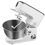 VDSOIUTYHFV Standmixer Food Tilt-Head Kuchen Elektrische Küche Multifunktional mit Knethaken Rührbesen und Rührb