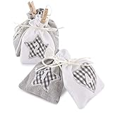 pajoma Adventskalender zum Befüllen Karo 24 Stoffbeutel Geschenksäckchen Weihnachten, Weihnachtskalender DIY (grau)