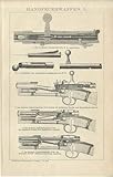 Kunstdruck Handfeuerwaffen preuÃŸisches Zündnadelgewehr Infanteriegewehr Brockhaus 4006