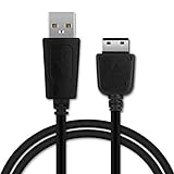 CELLONIC® USB Kabel 1m kompatibel mit Samsung PCBS10 | GT-S5230, GT-E1200, GT-E1190, GT-E1150, GT-E1050, SGH-F480 Smartphone, Handy Ladekabel 18 Pin Connector auf USB A 2.0 Datenkabel  schwarz PVC